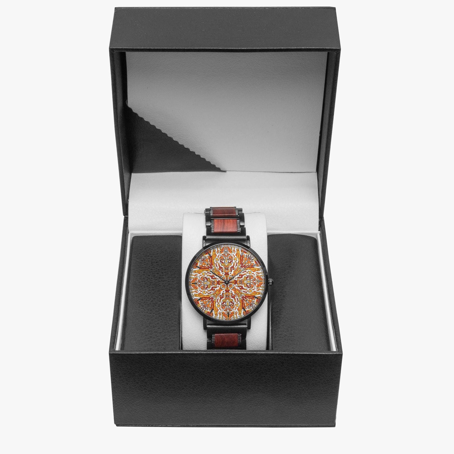 Heavenly Cross wooden Strap Quartz Watch - With Indicators