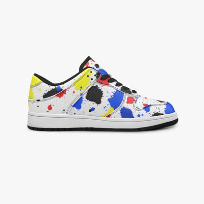 Paint Drip Dunk Stylish Low-Top Leather Sneakers