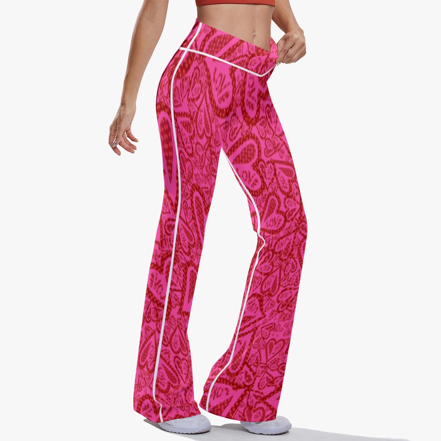 Hearts Of Love High-rise Bell-bottoms Yoga Pants