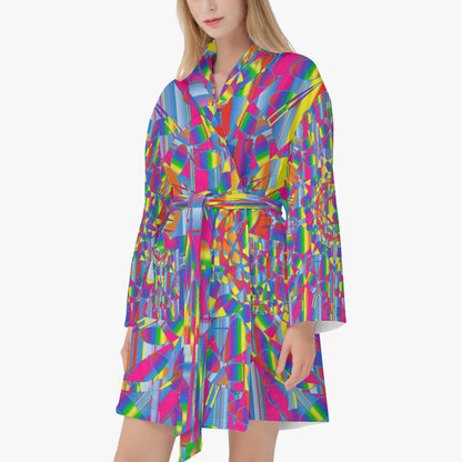 Dançing Colors Women's Loose-fitting Bathrobe
