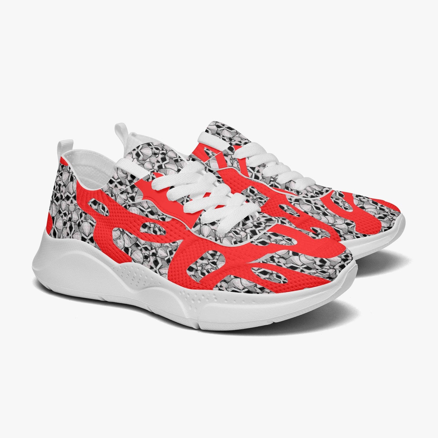 Skulls In Red Women's Running Shoes