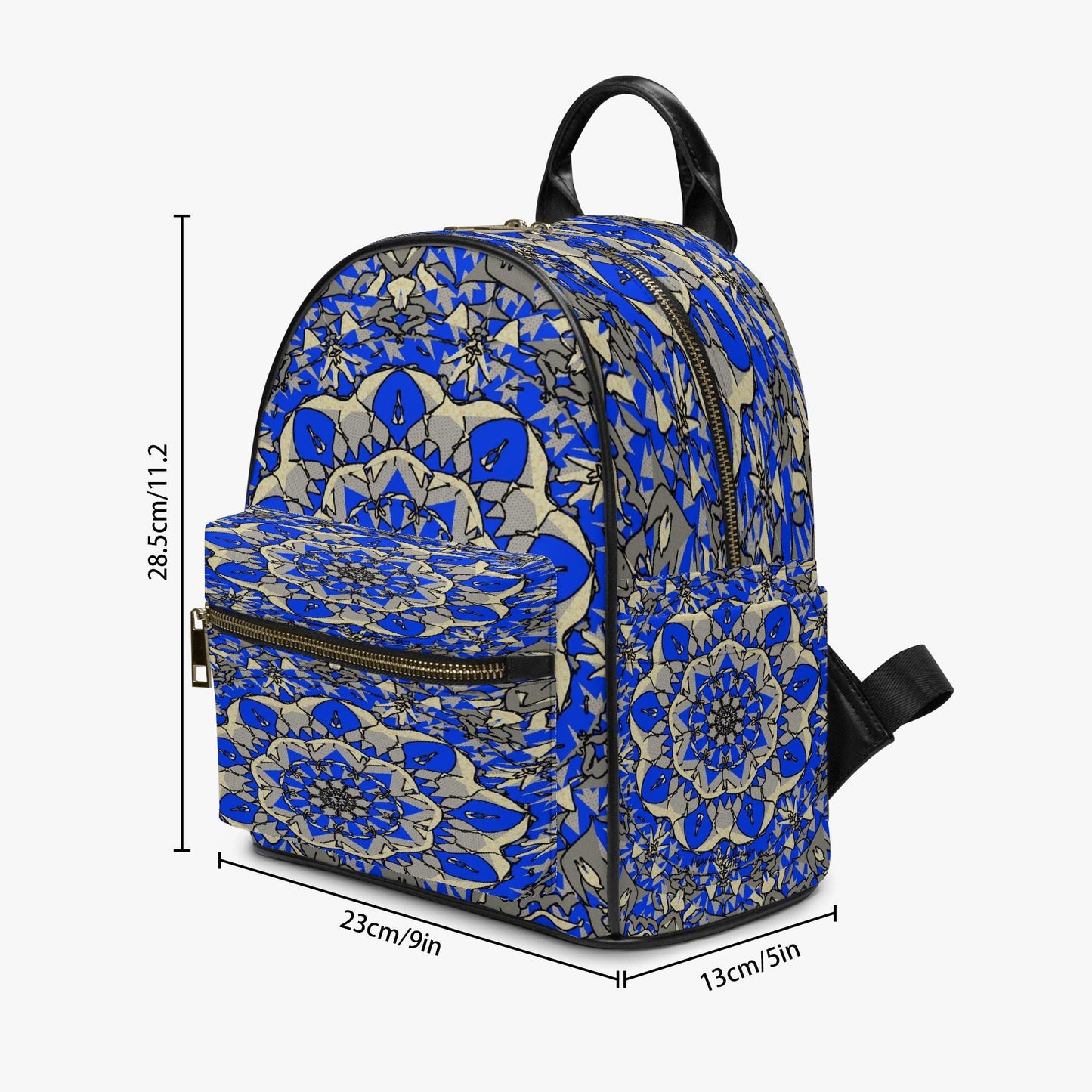 Blue Breeze All Over Printed PU Backpack