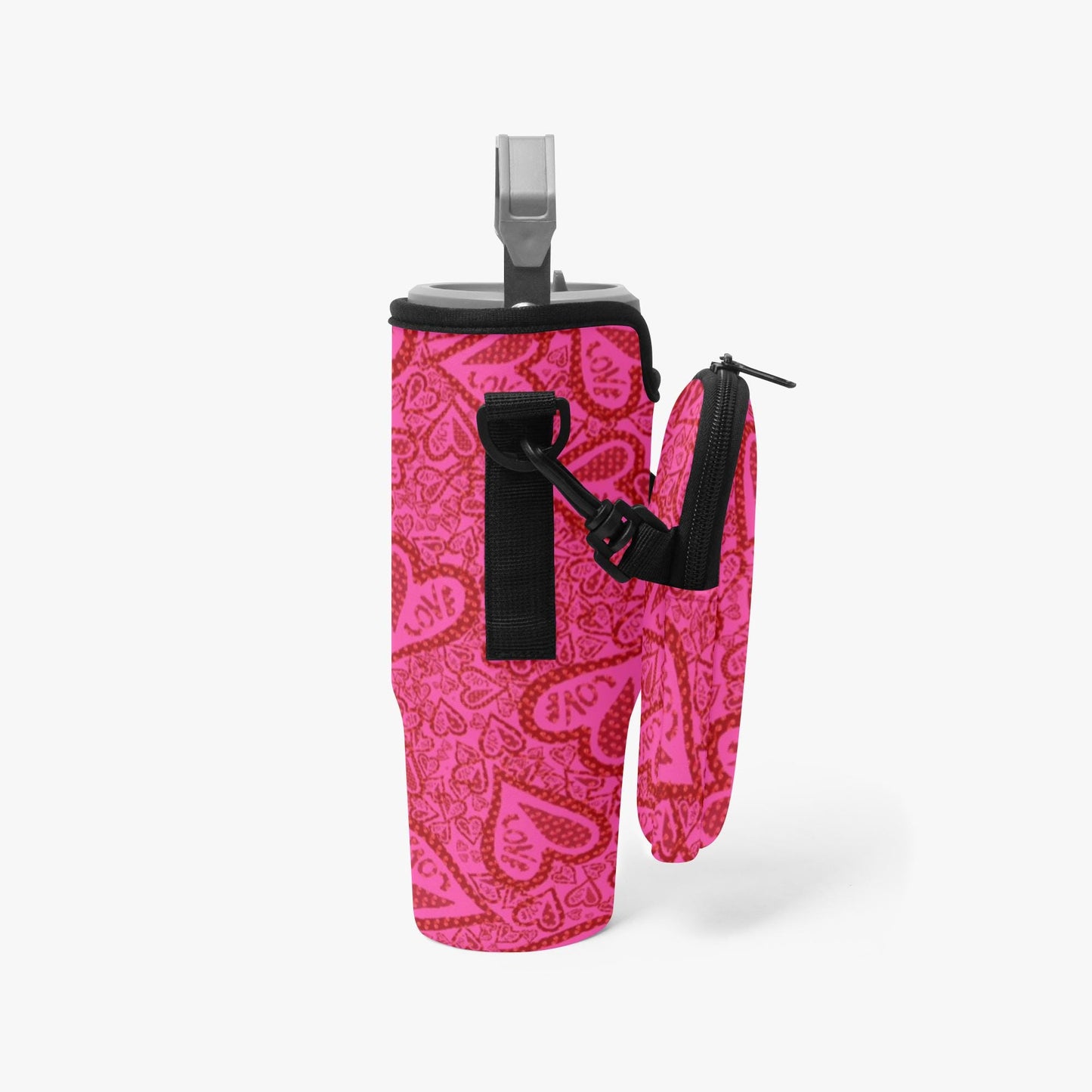 Hearts Of Love Tumbler Sleeve with Phone Holder