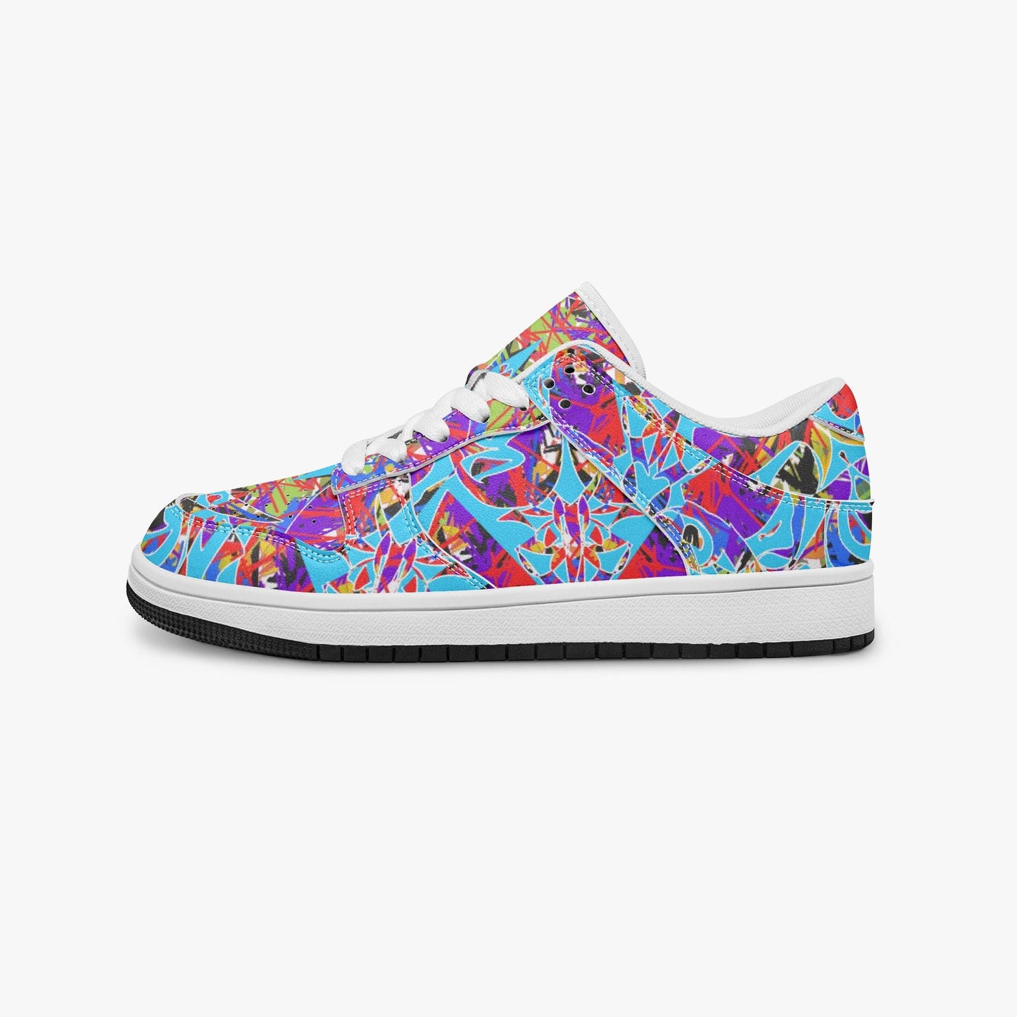 Color Bound In Blue Dunk Stylish Low-Top Leather Sneakers