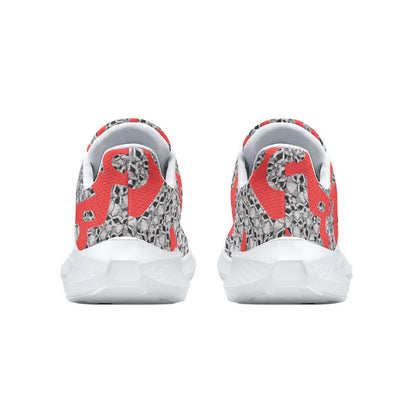 Skulls In Red Waving Running Shoes