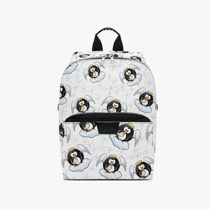 Penguin Angel Zipper-up Leather Backpack