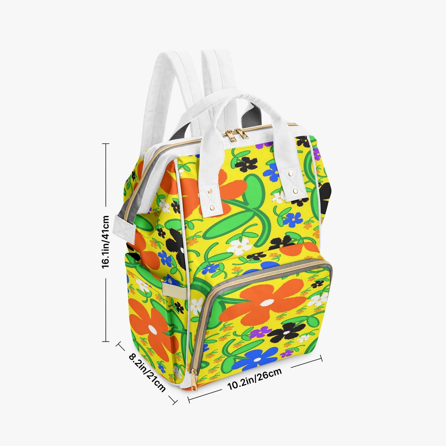Colorful Flowers Baby Momaz Diaper Backpack