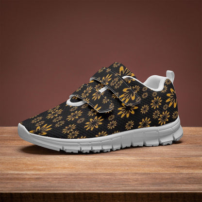 Flower Boomtelyah  Kids Lightweight Velcro Sneaker