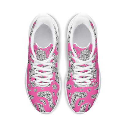 Skulls In Pink Waving Running Shoes
