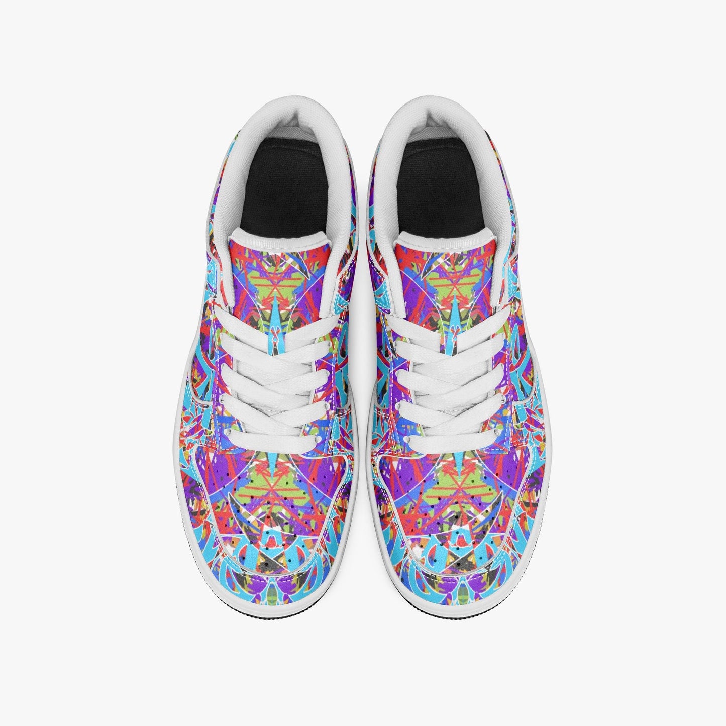 Color Bound In Blue Dunk Stylish Low-Top Leather Sneakers
