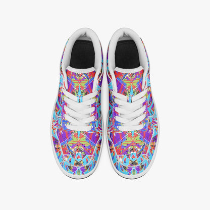 Color Bound In Blue Dunk Stylish Low-Top Leather Sneakers