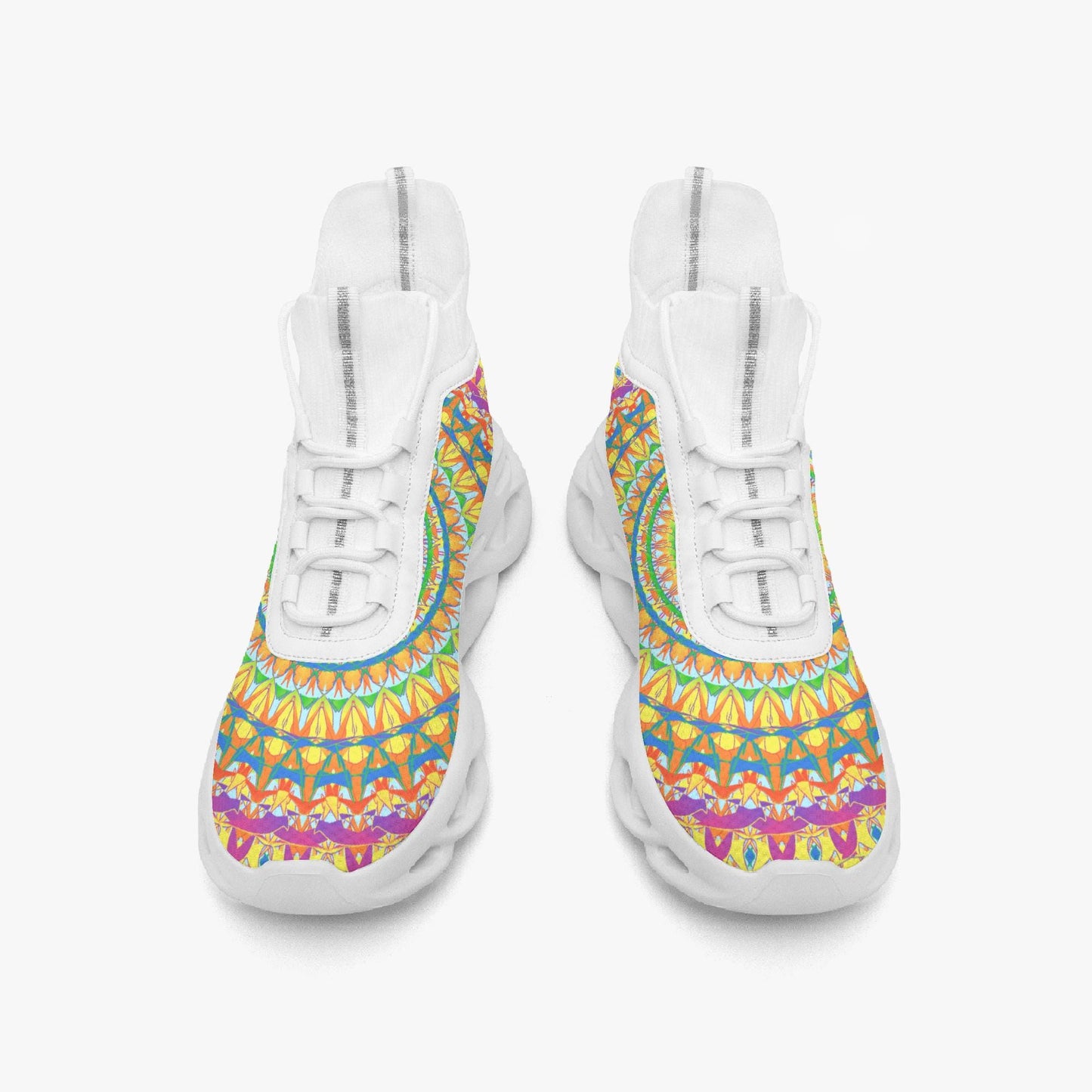 Heavenly Stylish High-top Bounce Mesh Knit Sneakers