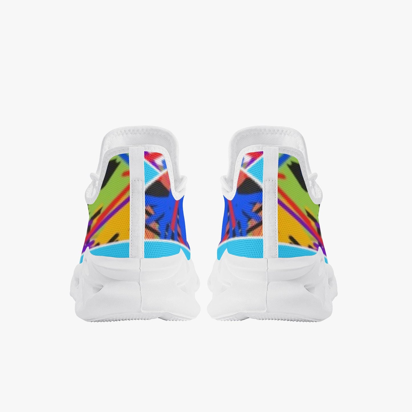 Blue FLOAT Bounce Mesh Knit Sneakers - White