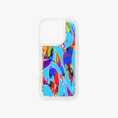 Blue FLOAT Abstract iPhone 16 Series Liquid Clear Cases