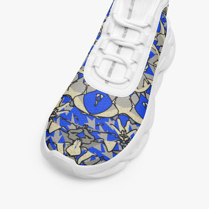 Blue Breeze High-top Bounce Mesh Knit Sneakers