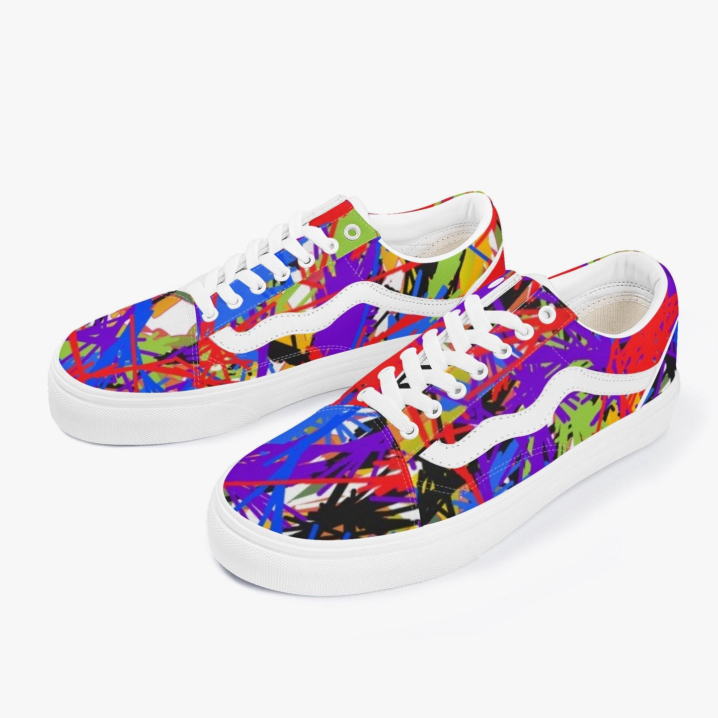 Splash Out Trendy Low-Top Canvas Sneakers