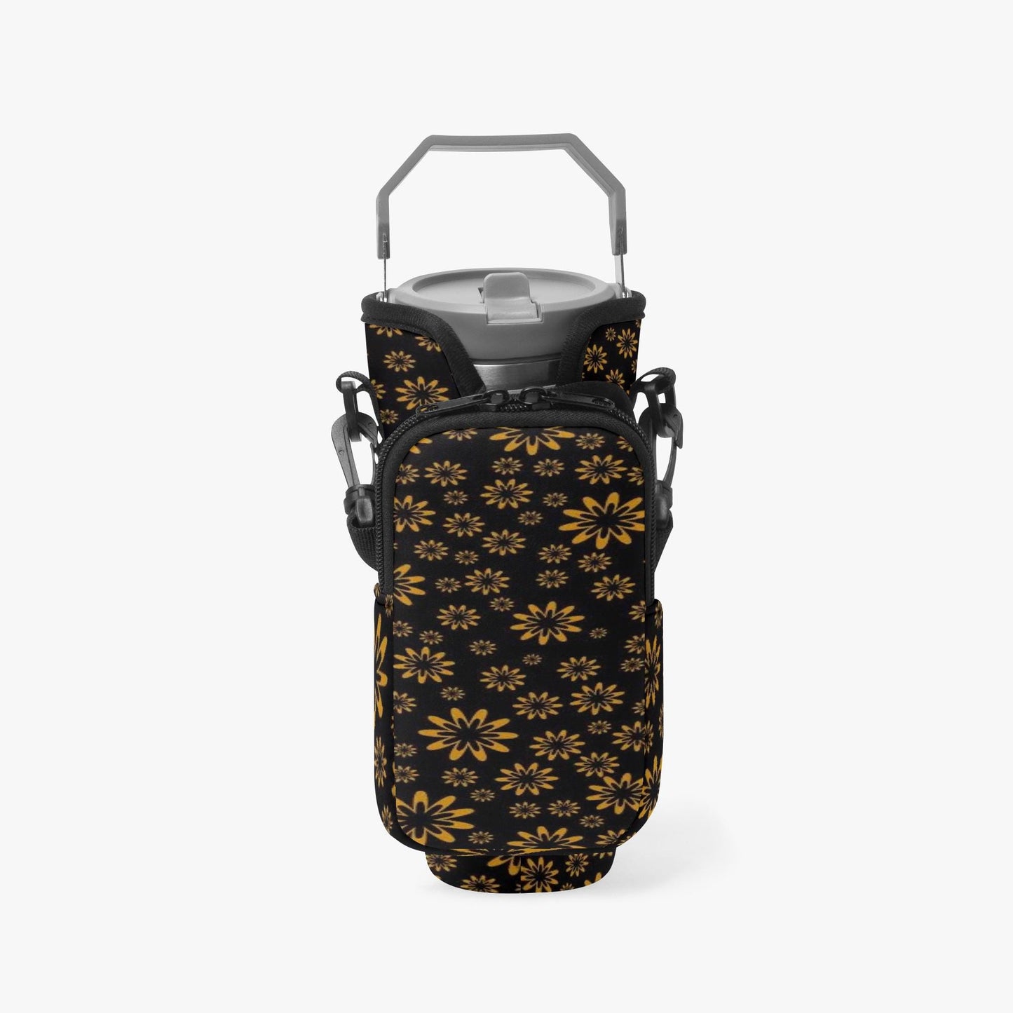 Flower Boomtelyah Tumbler Sleeve with Phone Holder