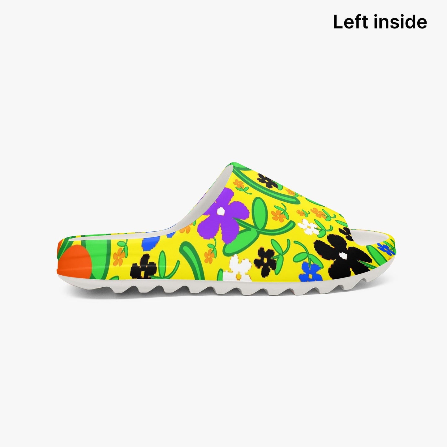 Colorful Flowers In Yellow  AOP Slides