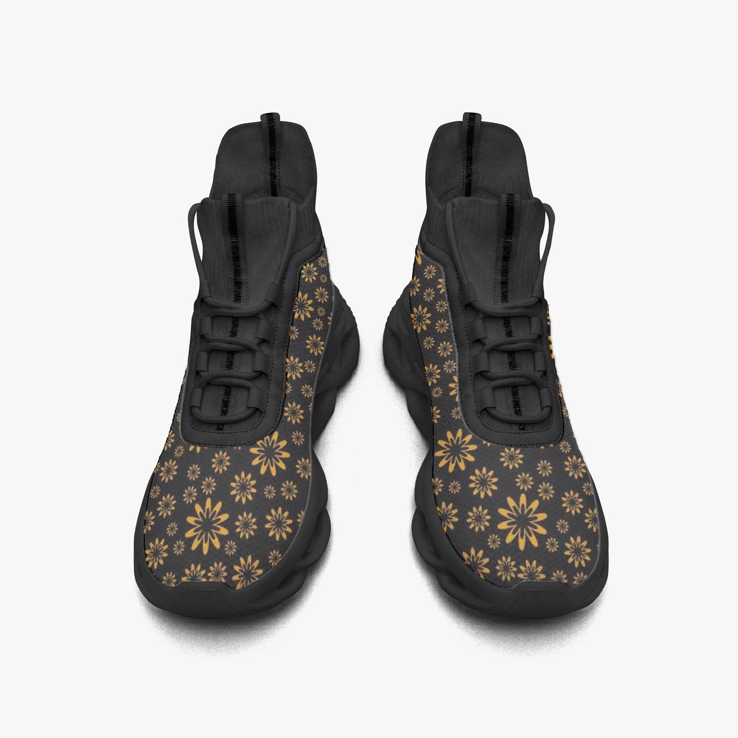Flower Boomtelyah High-top Bounce Mesh Knit Sneakers