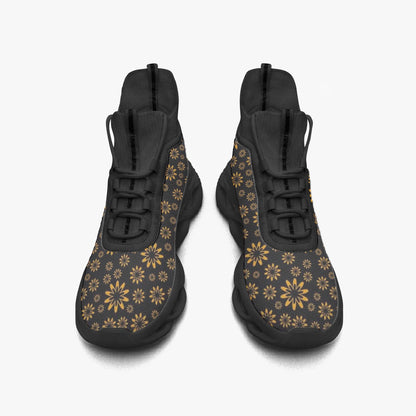 Flower Boomtelyah High-top Bounce Mesh Knit Sneakers