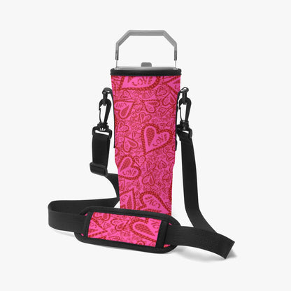 Hearts Of Love Tumbler Sleeve with Phone Holder