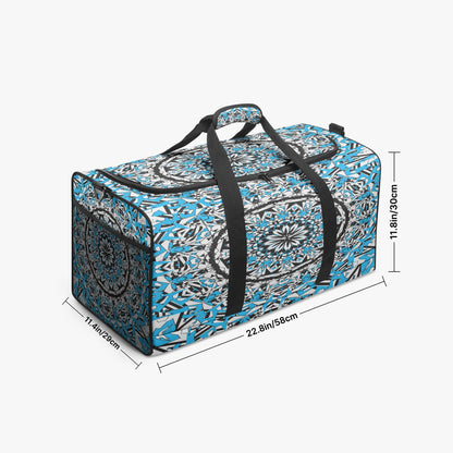 Flower Bloom In Blue Duffel Bag