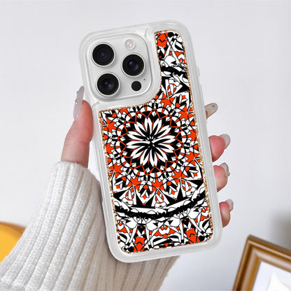 Flower Bloom In Orange iPhone 16 Series Liquid Clear Cases