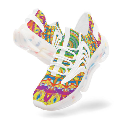 Heavenly Stylish Wings Style Bounce Mesh Knit Sneakers