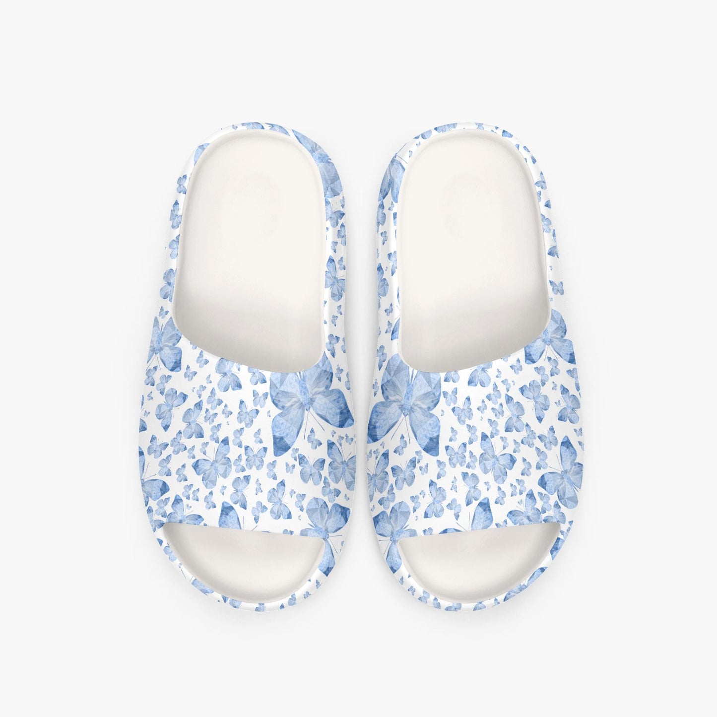 Blue Butterflies In White Slides