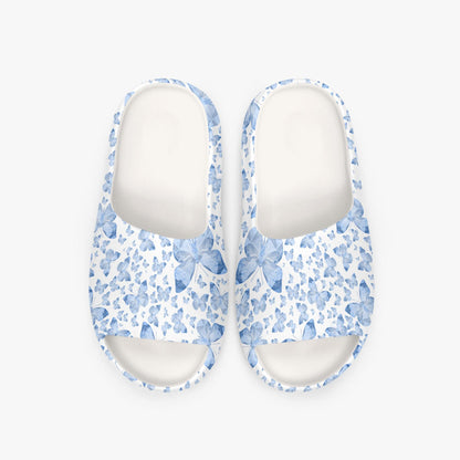 Blue Butterflies In White Slides