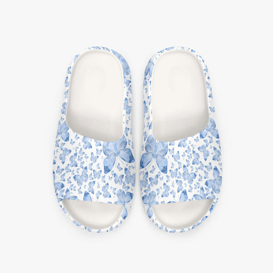 Blue Butterflies In White Slides