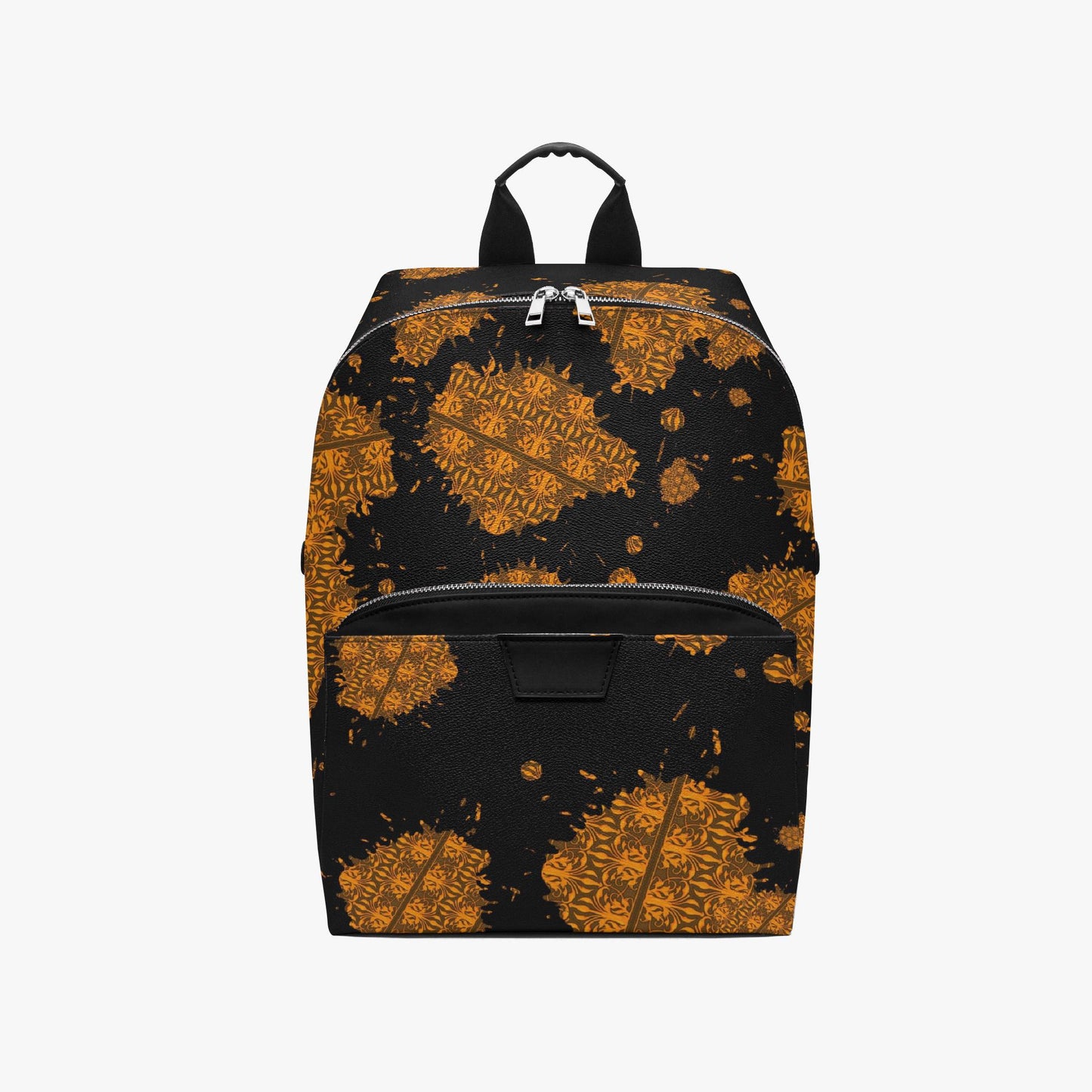 Rock Meteor Zipper-up Leather Backpack