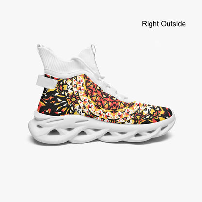Grace Blossom High-top Bounce Mesh Knit Sneakers