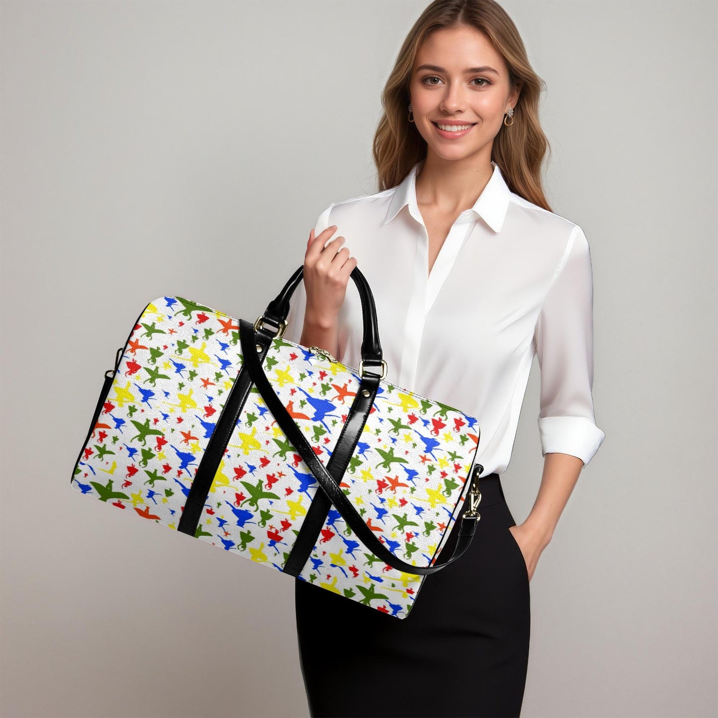 Colorful Ballerina Travel Duffle Bag