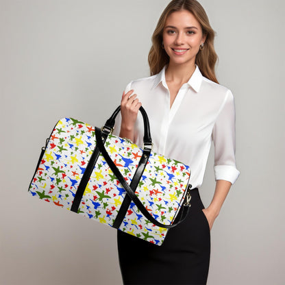 Colorful Ballerina Travel Duffle Bag