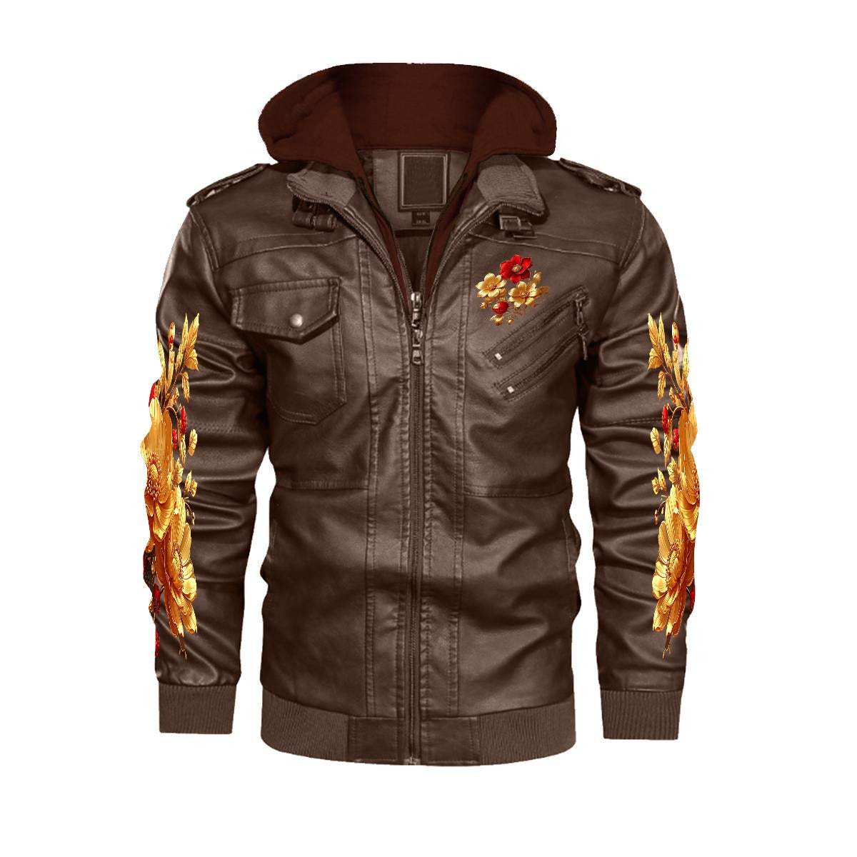 HEAVENLY Zip Leather Jacket |DTF