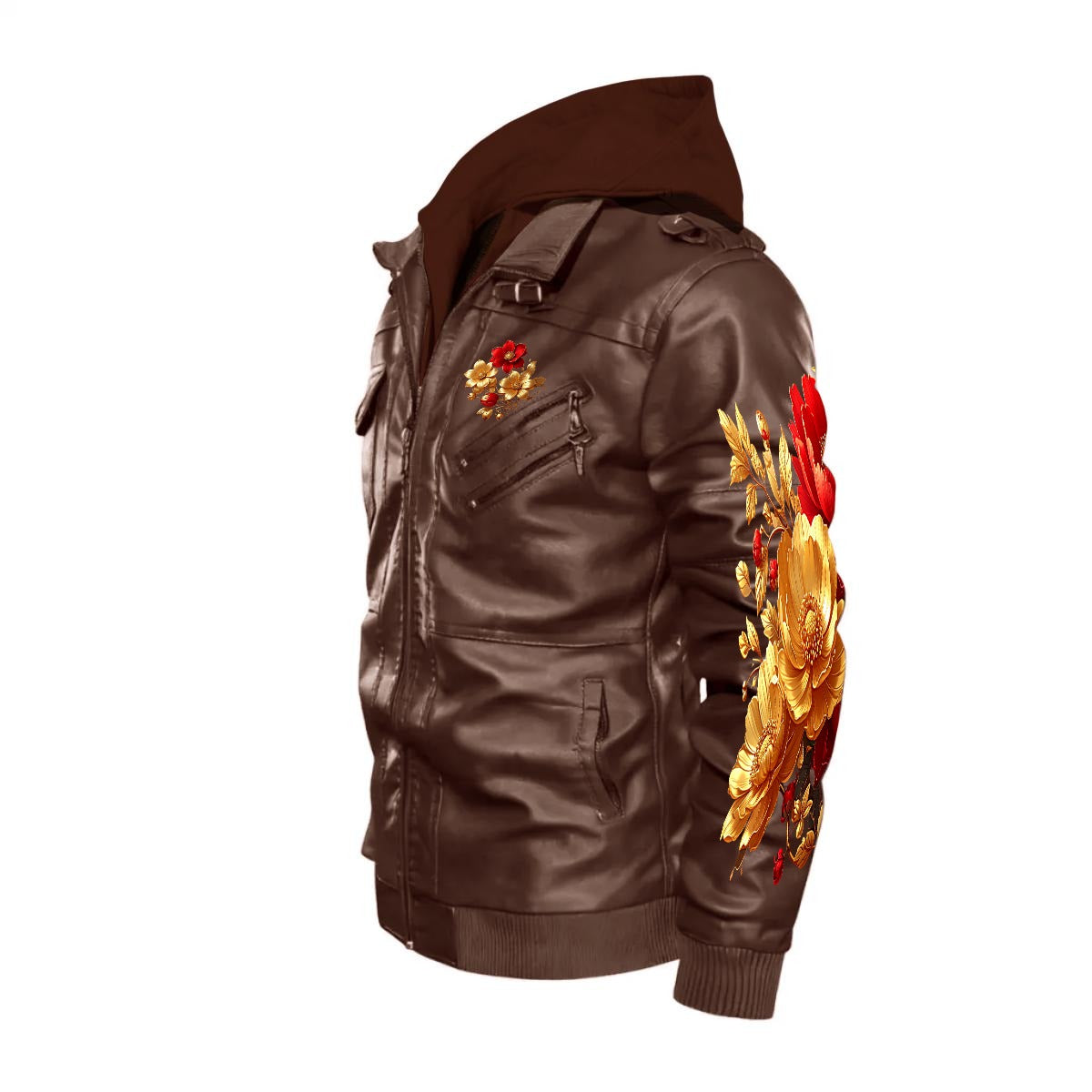 HEAVENLY Zip Leather Jacket |DTF