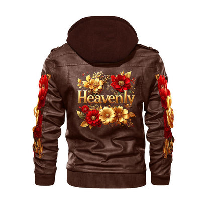 HEAVENLY Zip Leather Jacket |DTF