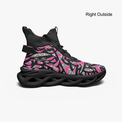Skullfetti High-top Bounce Mesh Knit Sneakers
