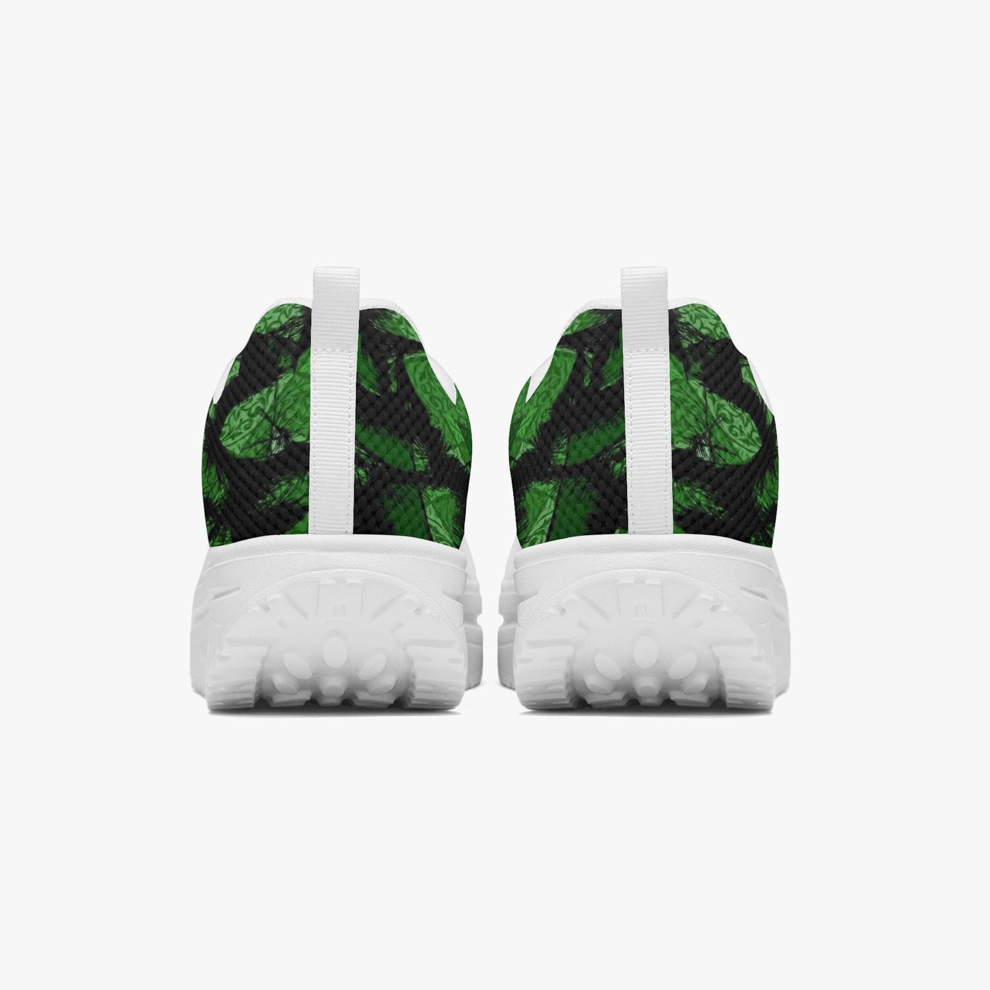 Green Fur Like Casual Women’s Mesh Rocking Shoes