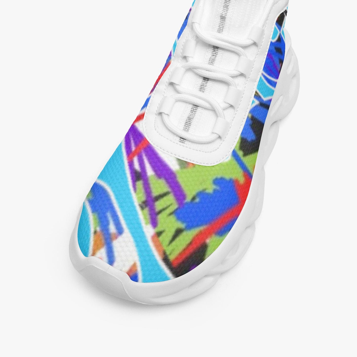 Blue Float High-top Bounce Mesh Knit Sneakers