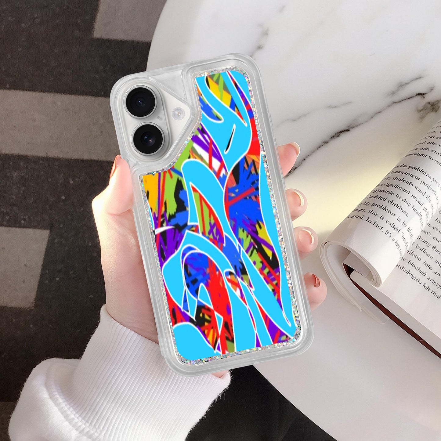 Blue FLOAT Abstract iPhone 16 Series Liquid Clear Cases