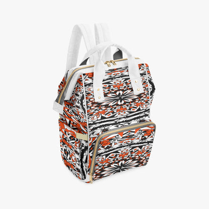 Flower Bloom In Orange Baby Momaz Diaper Backpack