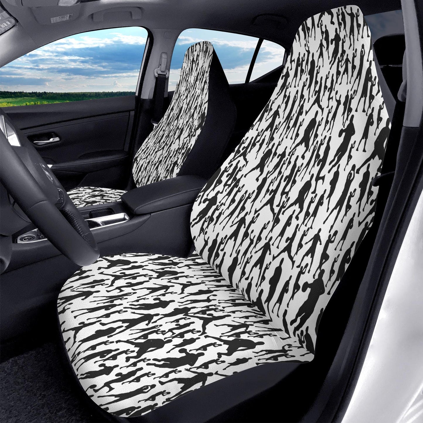 B-Ball Moves Microfiber Car Seat Covers - 2Pcs