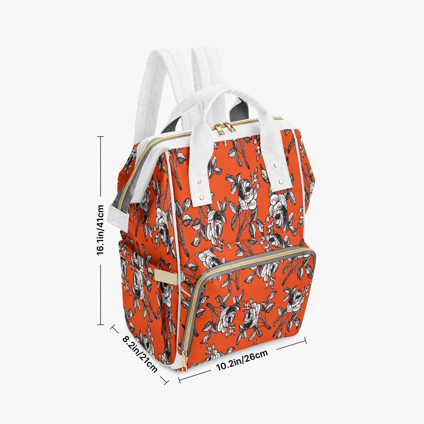 Roses In Orange Baby Momaz Diaper Backpack