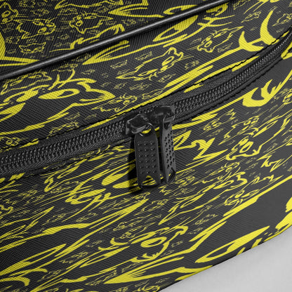Black Yellow Mellow Travel Makeup Bag