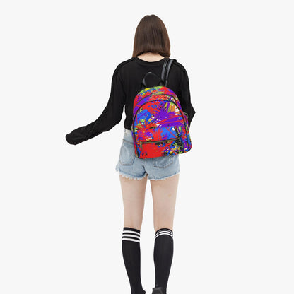 Splash Out Over Printed PU Backpack