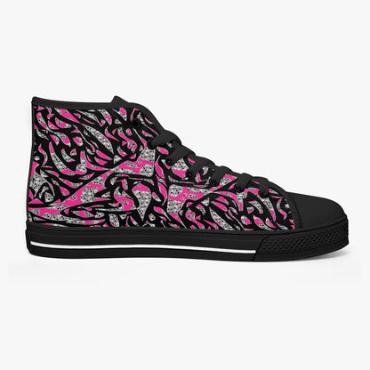 Skullfetti Classic High-Top Canvas Shoes - White/Black