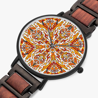 Heavenly Cross wooden Strap Quartz Watch - With Indicators