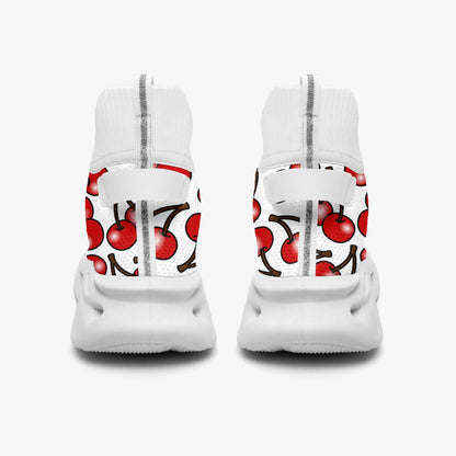 Cherry Blossom High-top Bounce Mesh Knit Sneakers